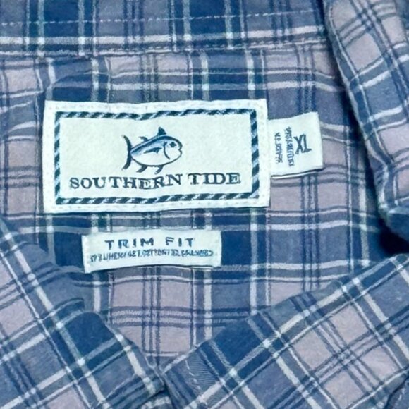 Southern Tide Men's Extra Large XL Button Down Plain Blue Shirt - Picture 2 of 7